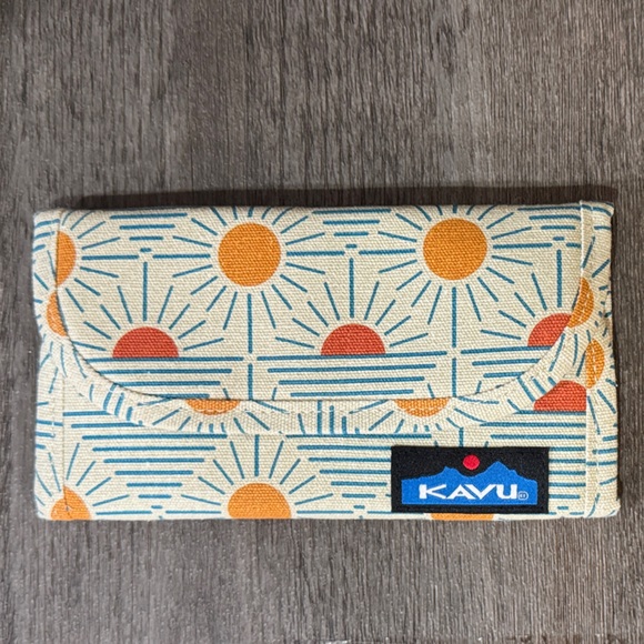 Kavu Sunburst Design Wallet Orange Blue - Picture 1 of 3